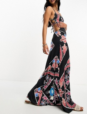 Rochie maxi Topshop, mix culori