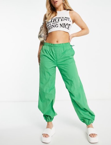 Pantaloni Bershka, verde