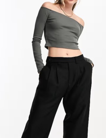 Bluză Pull&Bear, gri inchis