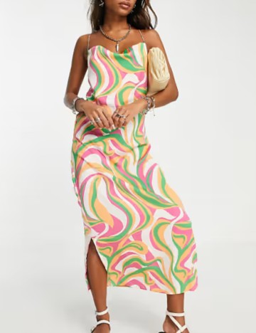 Rochie midi Only, mix culori
