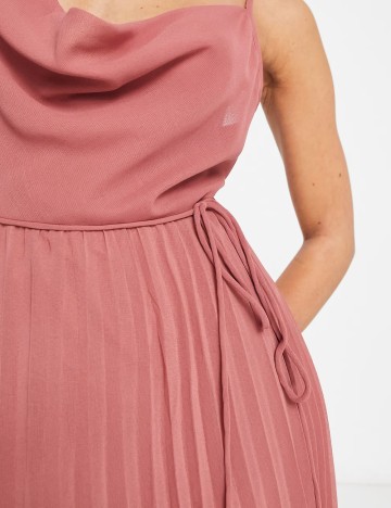 Rochie midi ASOS, rose pink