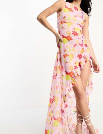 Rochie maxi Annorlunda, roz