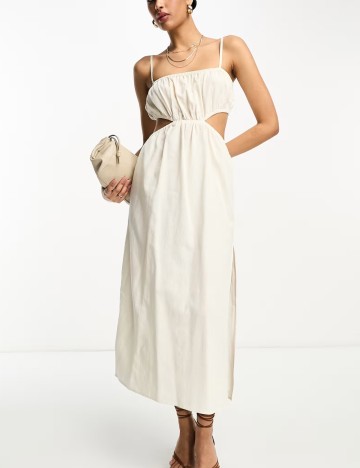 Rochie midi PRETTY LAVISH, bej