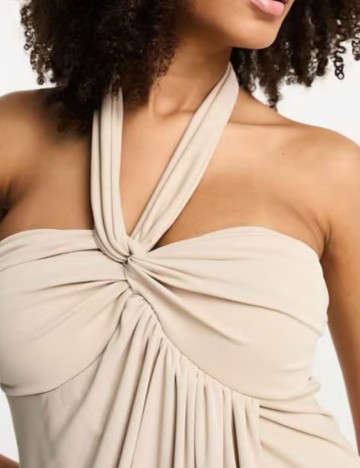 Rochie maxi ASOS, bej