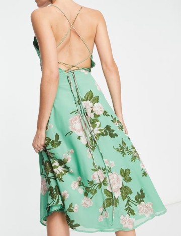 Rochie midi ASOS, verde