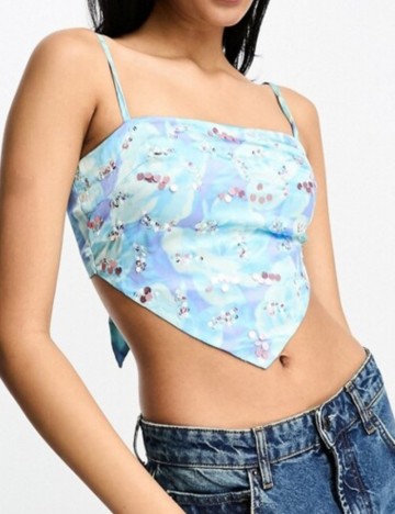 Top ASOS, albastru
