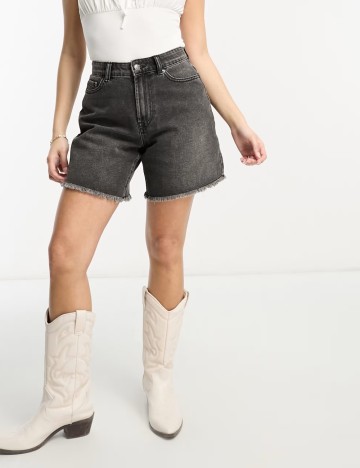 Pantaloni scurți de blugi Miss Selfridge, gri