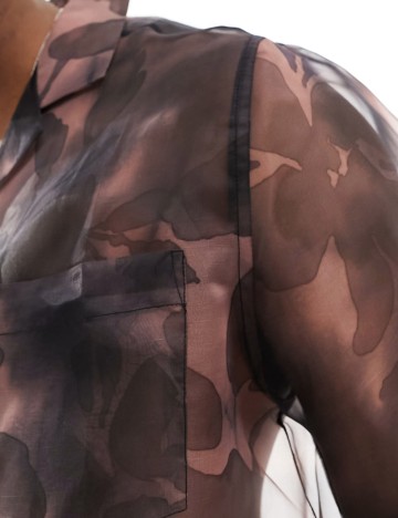 Cămașă cu mânecă scurtă ASOS, mix culori