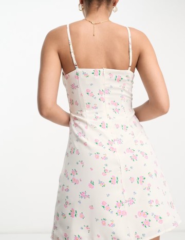 Rochie mini Collective, alb