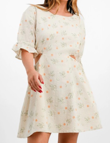 Rochie mini Native Youth, crem