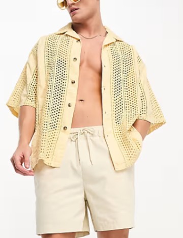 Cămașă ASOS, galben