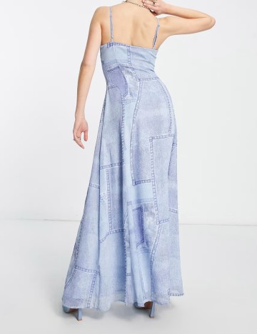 Rochie maxi ASOS, albastru