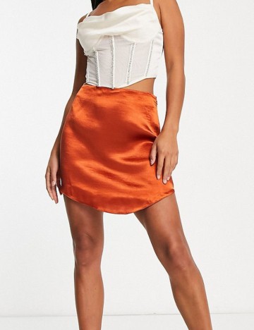 Fustă mini ASOS, cărămiziu