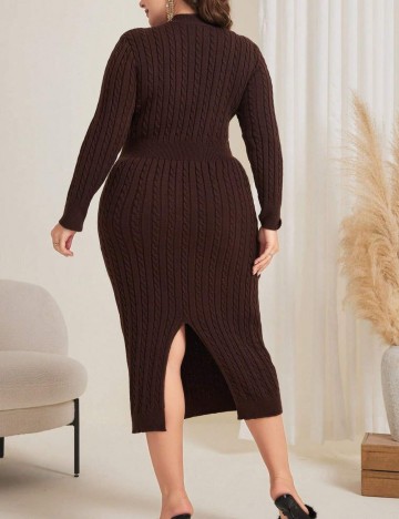 Rochie midi Shein Curve+, maro