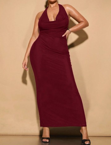 Rochie maxi Shein Curve+, vișiniu