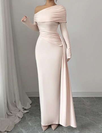 Rochie maxi Shein, crem