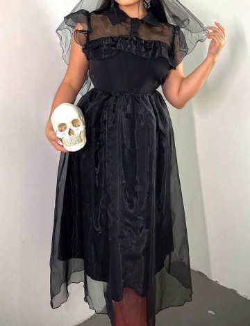 Rochie midi Shein Curve+, negru