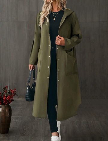 Jachetă lungă Shein, kaki