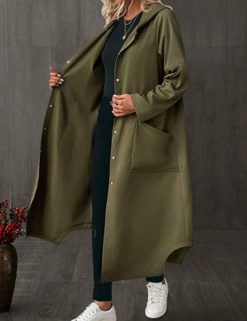 Jachetă lungă Shein, kaki