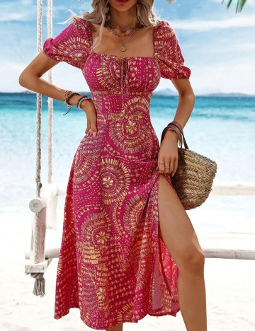 Rochie midi Shein, mix culori