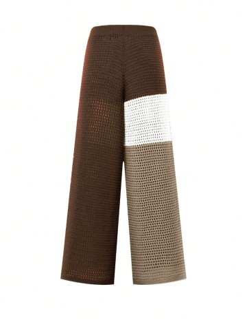 Pantaloni de plajă Shein, maro