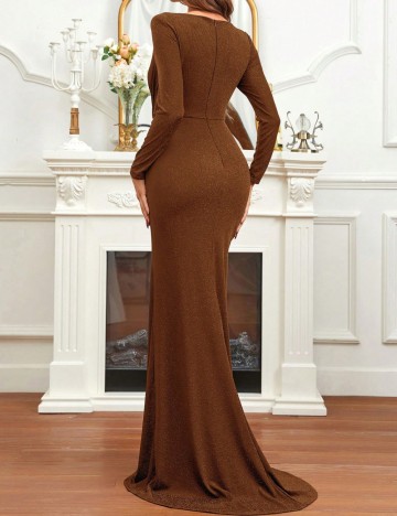 Rochie de ocazie Shein, maro