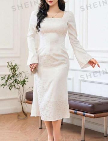 Rochie midi Shein, alb