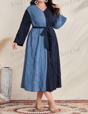 Rochie midi Shein Curve+, mix culori