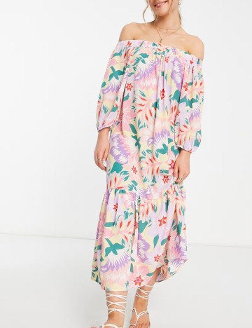 Rochie midi ASOS, mix culori