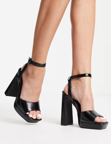 Sandale Cu Toc Pimkie, negru
