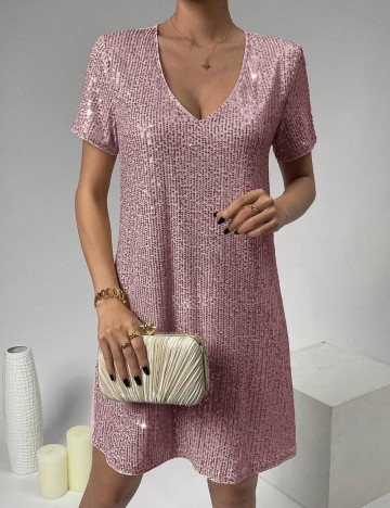 Rochie de ocazie Shein, roz