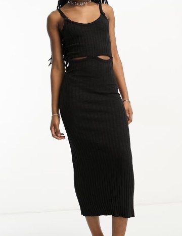 Rochie midi ASOS, negru
