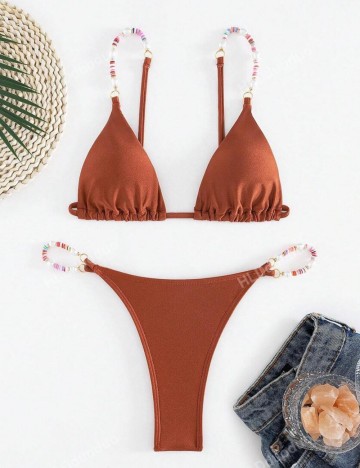 Costum de baie Shein, maro