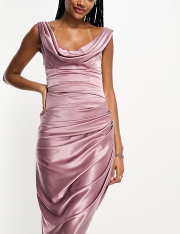 Rochie midi ASOS, mov