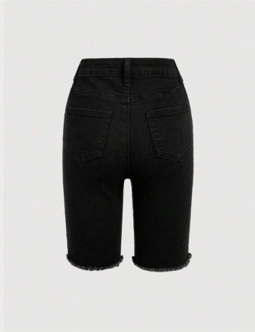 Pantaloni scurți de blugi Shein, negru