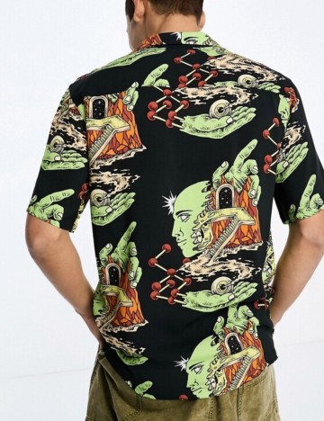 Cămașă cu m&acirc;necă scurtă Coney Island Picnic, mix culori