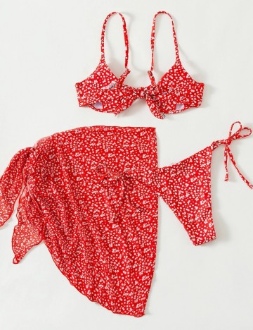 Set costum de baie și fustă Shein, mix culori