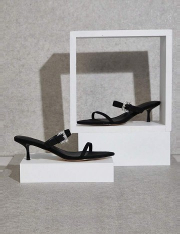 Saboți cu toc Shein, negru