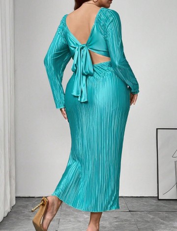 Rochie maxi Shein Curve+, albastru