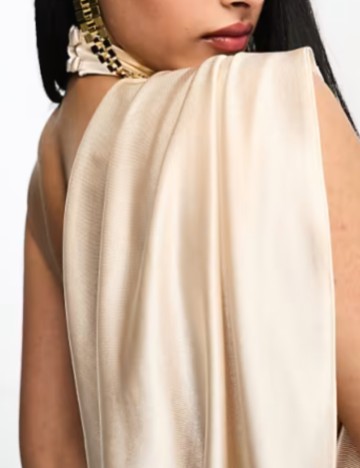 Rochie midi ASOS, bej