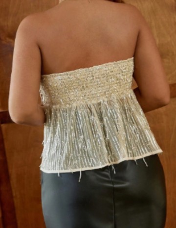 Top Shein Curve+, auriu