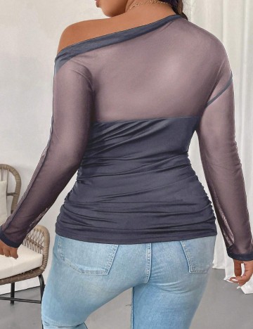 Bluză Shein Curve+, gri