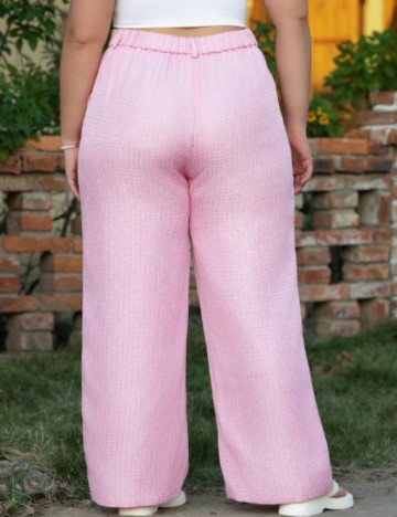 Pantaloni Casual Shein Curve+, roz