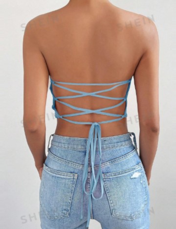 Top Shein, albastru