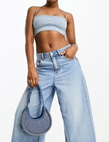 Top Bershka, albastru