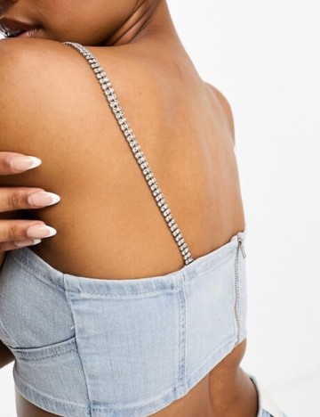 Top Bershka, albastru