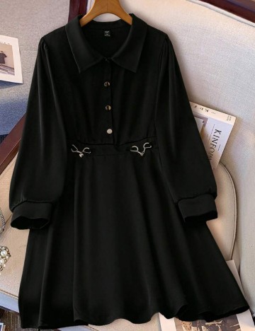 Rochie mini Shein Curve+, negru