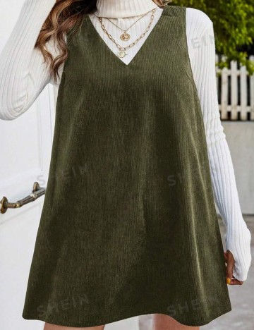 Rochie mini Shein Curve+, kaki