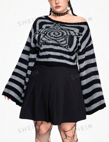 Pulover Shein Curve+, mix culori
