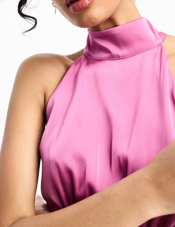 Rochie midi Little Mistress, roz